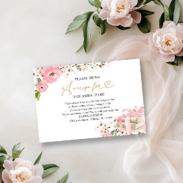 第一章帳簿の新ブライダルシャワーレシピ請求 招待状