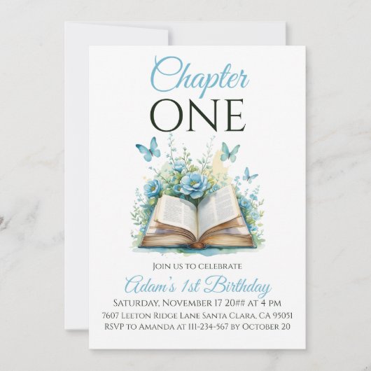 第一章青色少年第一誕生日 招待状 (正面)