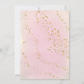 第一聖体フェイクグリッターとピンクの水色 招待状 (裏面)