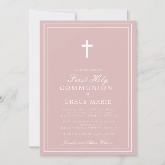 第一聖体交エレガントクラシック十字架 招待状 (正面)