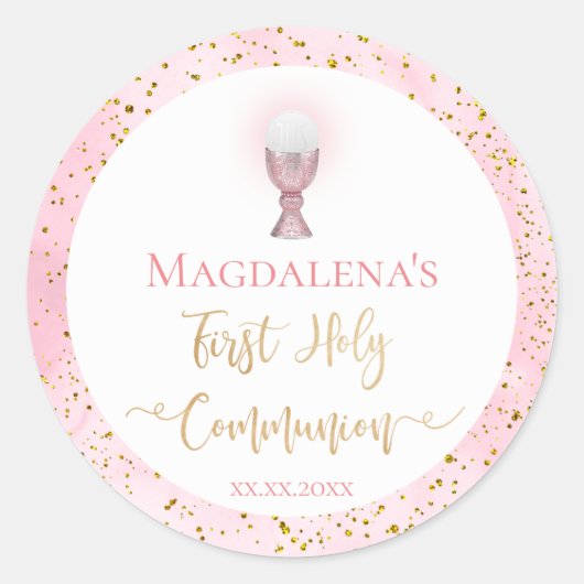 第一聖体拝領の女 ラウンドシール (正面)