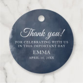 第一聖体拝領、バプテスマ海軍と金ゴールド エレガント フェイバータグ (裏面)