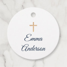 第一聖体拝領、バプテスマ海軍と金ゴールド エレガント フェイバータグ