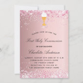 第一聖体赤面ピンク 招待状 (正面)