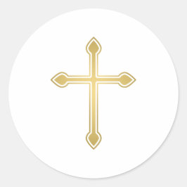 第一聖体金ゴールド十字架 ラウンドシール