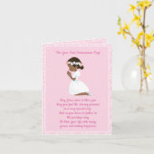 第一聖体黒色の少女 カード (黄色い花)