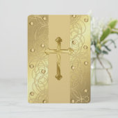 第一聖体「エンボス」クロス 招待状 (スタンド正面)