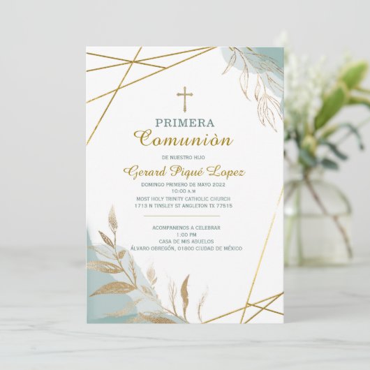第一聖体 印刷可能 招待状 (スタンド正面)