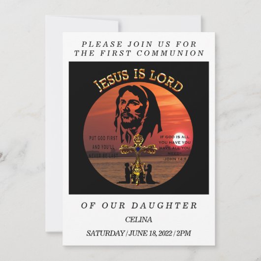 第一聖体 招待状 (正面)