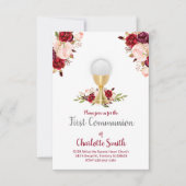 第一聖水カラー花デコール 招待状 (正面)