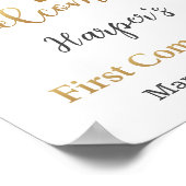 第一聖餐式の歓迎サイン、聖餐式のポスター ポスター (角)