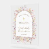 第一聖餐式の歓迎 アクリルサイン (傾斜)