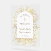 第一聖餐式の歓迎 アクリルサイン (傾斜)