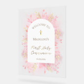 第一聖餐式の歓迎 アクリルサイン (傾斜)