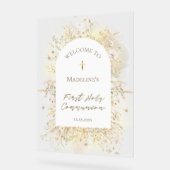 第一聖餐式の歓迎 アクリルサイン (傾斜)