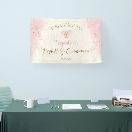 第一聖餐式の歓迎 横断幕 (トレードショー)
