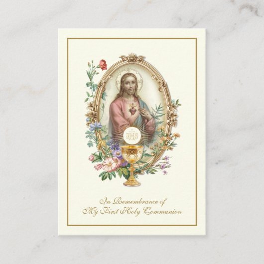 第一聖餐式の祈りの言葉カード プレイスカード (正面)