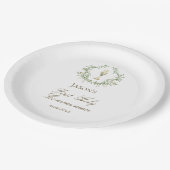 第一聖餐式の緑の紋章 ペーパープレート (アングル)