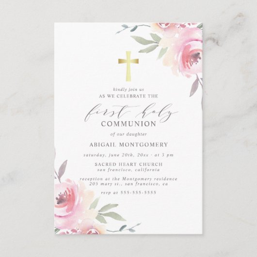 第一聖餐式エレガントフローラ 案内状 (正面)