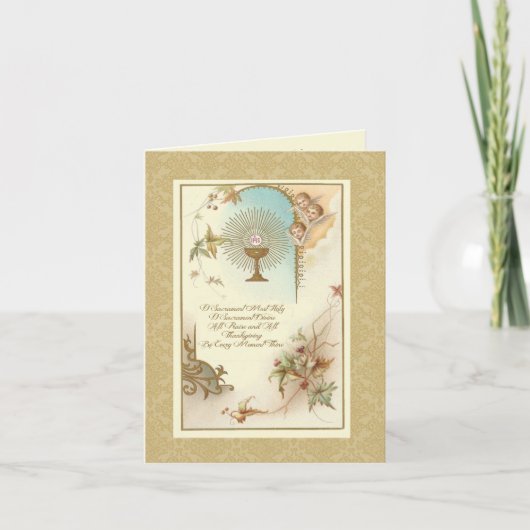 第一聖餐式カソリッ伝統的クヴィンテージ カード (正面)