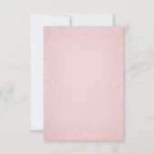 第一聖餐式カトリック教徒の少女ピンク 招待状 (裏面)