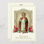 第一聖餐式キリスト王バラ 招待状 (正面/裏面)