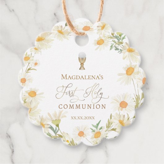 第一聖餐式デイジーメッセージカード フェイバータグ (正面)