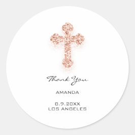 第一聖餐式ドリップスクリスチャンバラ十字架 ラウンドシール