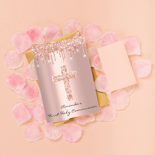 第一聖餐式ドリップスバラ十字架 招待状