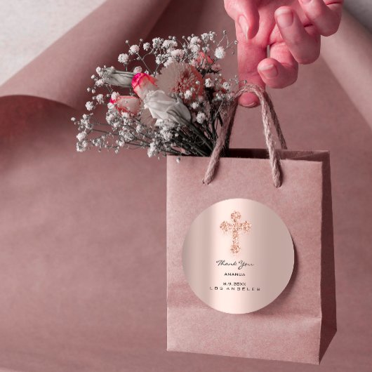 第一聖餐式バラクリスチャン十字架を降ろす ラウンドシール