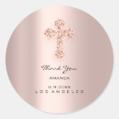 第一聖餐式バラクリスチャン十字架を降ろす ラウンドシール (正面)