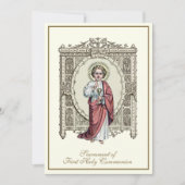 第一聖餐式バラ 招待状 (正面)