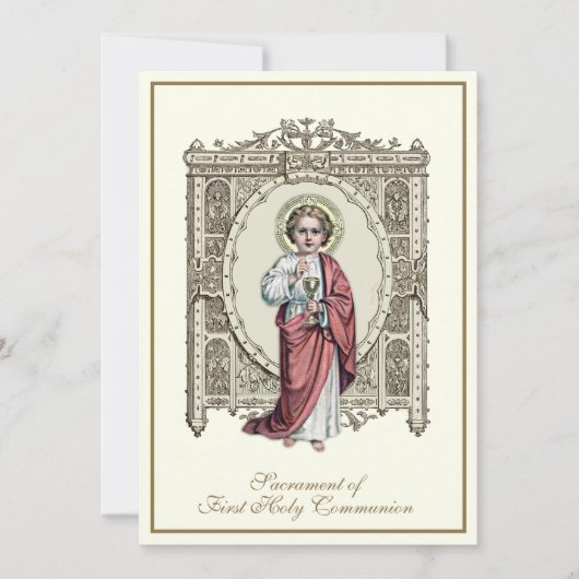 第一聖餐式バラ 招待状 (正面)