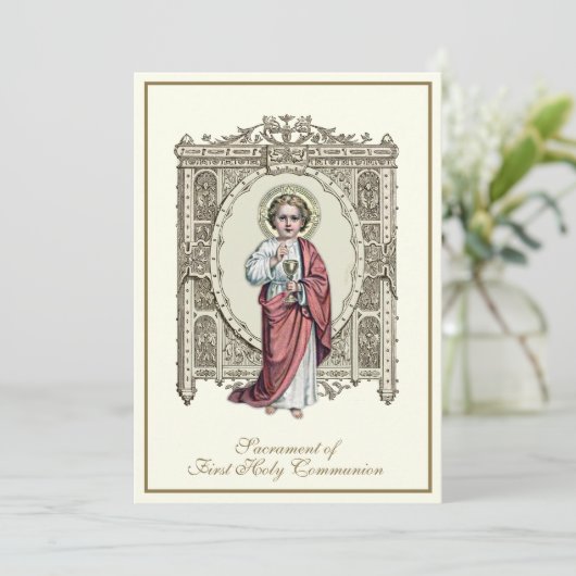 第一聖餐式バラ 招待状 (スタンド正面)