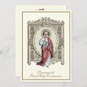 第一聖餐式バラ 招待状 (正面/裏面)