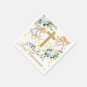 第一聖餐式パーソナライズされた男女兼用 スタンダードカクテルナプキン (角)