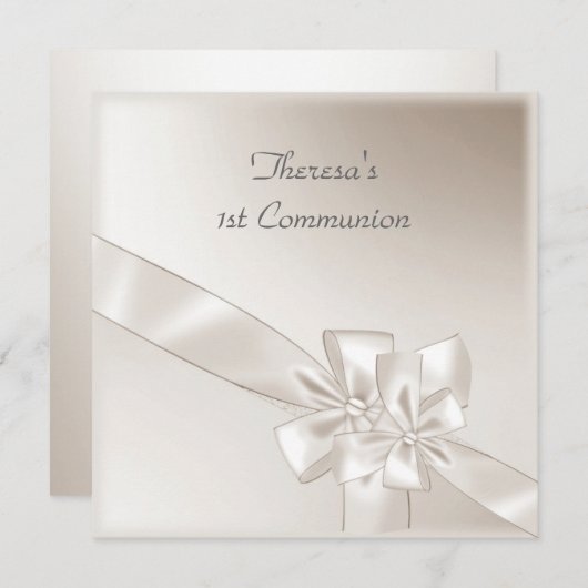 第一聖餐式パーティの招待状 招待状 (正面/裏面)