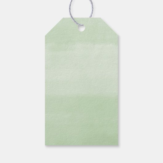 第一聖餐式ピンクの緑のメッセージカード ギフトタグ (裏面)