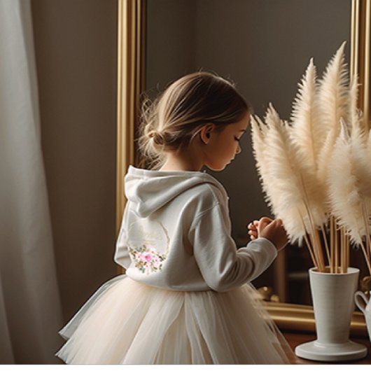 第一聖餐式フローラフード付きスウェットシャツ