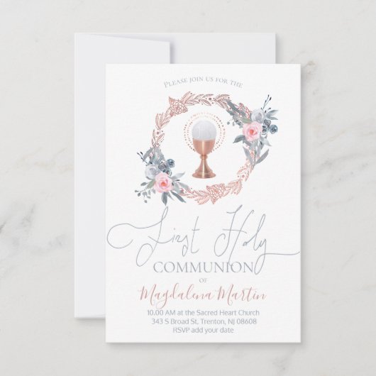 第一聖餐式フローラ丸10 招待状 (正面)