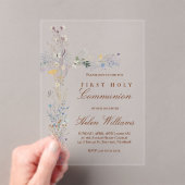 第一聖餐式フローラ アクリル招待状 (インサイチュ (ポータブル))