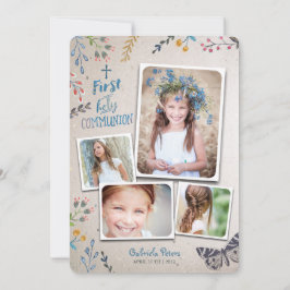 第一聖餐式フローラ |写真招待状 招待状
