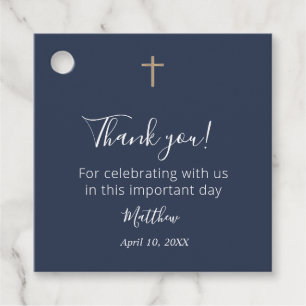 第一聖餐式ブルーグリーンメッセージカード フェイバータグ