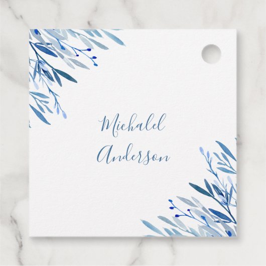 第一聖餐式ブルーグリーンメッセージカード フェイバータグ (裏面)