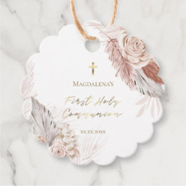 第一聖餐式ボホの花メッセージカード フェイバータグ