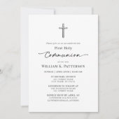 第一聖餐式モダンエレガント招待状 招待状 (正面)