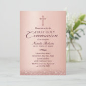 第一聖餐式モダンバラ金ゴールド 招待状 (スタンド正面)