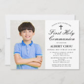 第一聖餐式ワンフォトボーイエレガント 招待状 (正面)