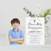 第一聖餐式ワンフォトボーイエレガント 招待状 (スタンド正面)