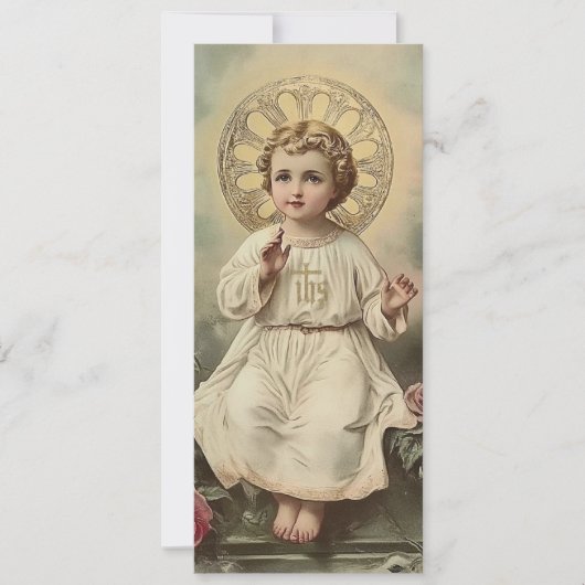 第一聖餐式ヴィンテージ子イエス 招待状 (正面)
